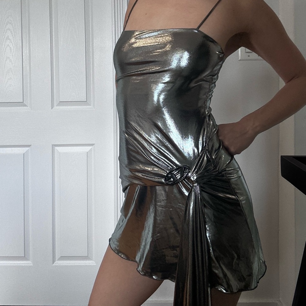 Diesel D-Blass Metallic Mini Dress